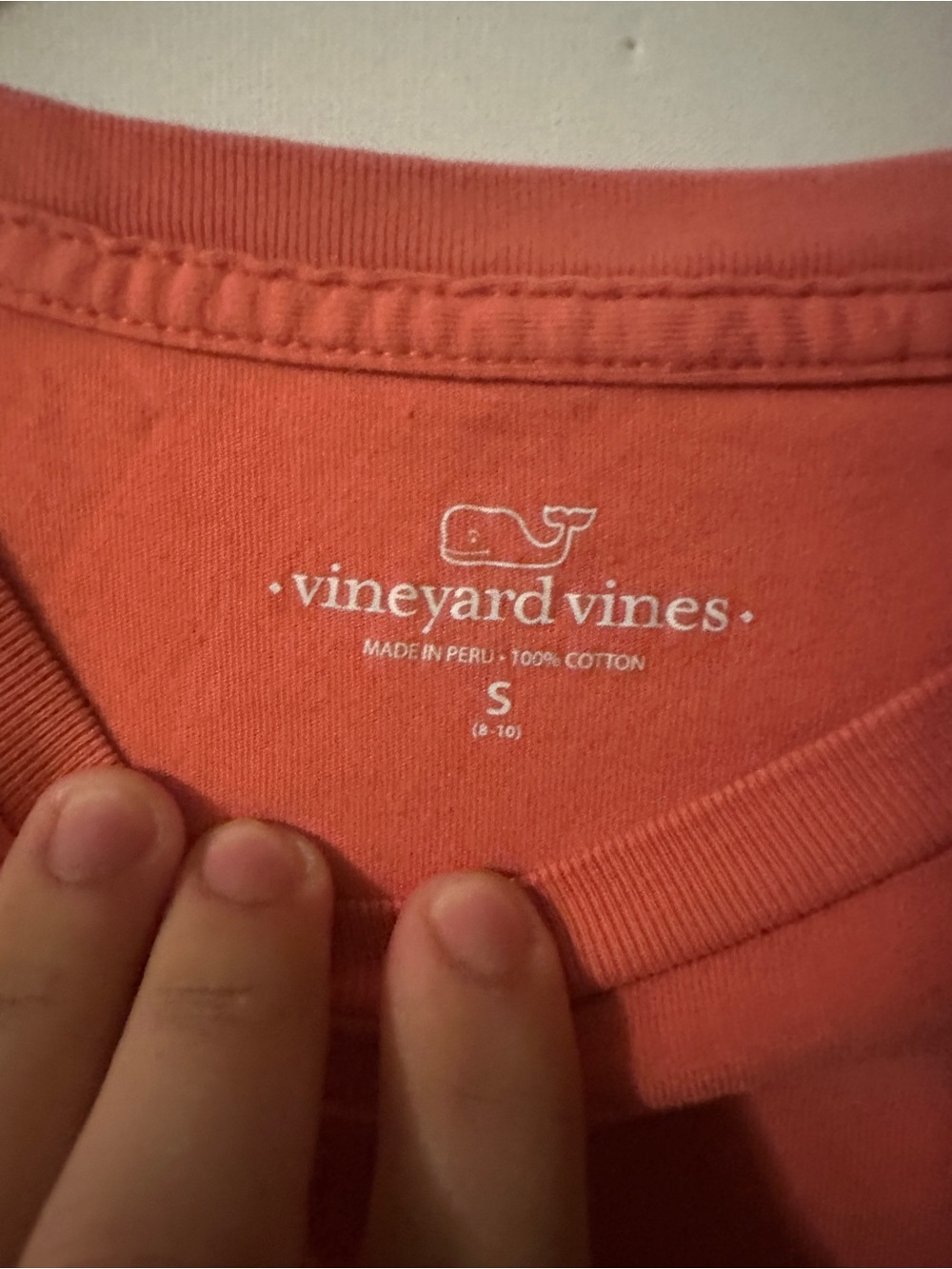 Vineyard Vines Kids’s Short-Sleeve Pocket Tee in Coral - Lacrosse Themed - Picture 3 of 4